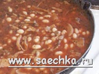 Фасоль с грибами