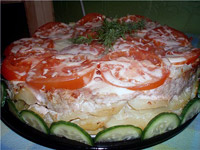 Праздничный «торт» из фарша