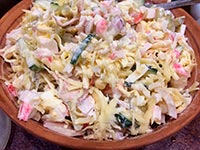 Салат из кальмаров и огурцов