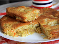 Заливной пирог с капустой