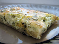 Сырный пирог с рукколой