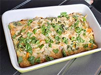 Запеканка с рыбой и овощами