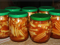 Кабачки в острой заливке