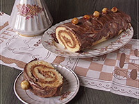 Рулет с кремом и пралине