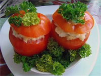 Помидоры с грибами и сыром