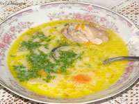Куриный суп с сыром