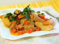 Мясо с айвой
