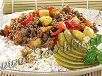 Мясное карри с рисом