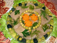 Заливное из языка