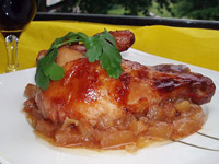 Курица с ананасом