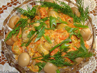 Салат рыбный с грибами
