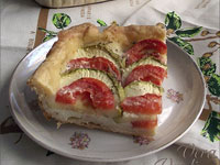Киш с помидорами и цукини