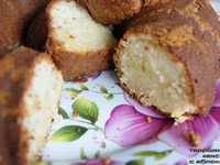 Творожный кекс с яблоками