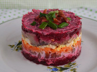 Салат «Селёдка с грибами»
