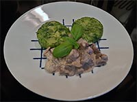 Желудочки в сливочном соусе