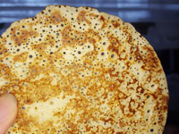 Блины с дырочками на молоке