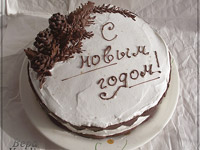 Новогодний шоколадный торт