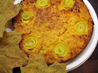 Пирог из творожного теста с яблоками