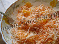 Салат из редьки с мандаринами