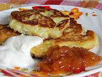 Оладьи из кабачков и картофеля