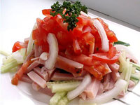 Салат с ветчиной