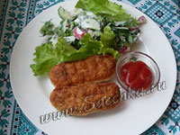 Куриные колбаски из фарша